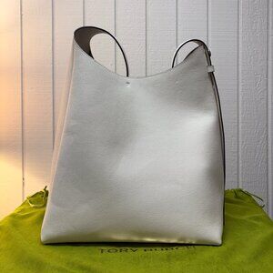 Tory Burch Romy Hobo - Light Cream Leather